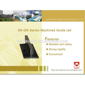 2014 último producto caliente de alta calidad, riel de guía de elevador, riel de guía de aluminio, rieles de guía de transportador, SN-GR